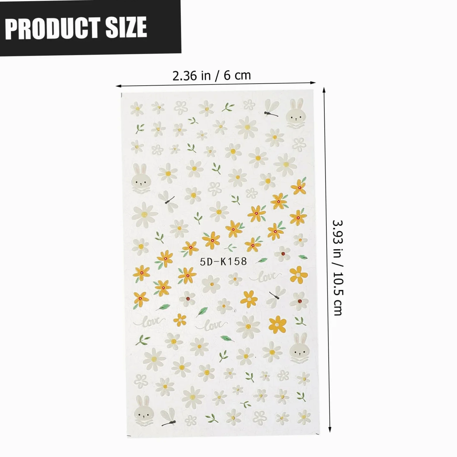 PACKOVE 12pezzi Nail Art Stickers Con Motivi Floreali Adesivi Decorativi Per Unghie Rilievo Perfetti Per Manicure e Occasioni Speciali