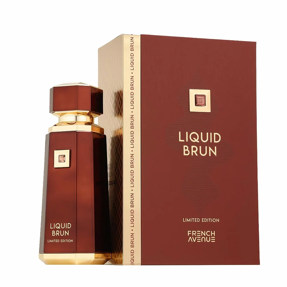 French Avenue Liquid Brun Extrait De Parfum in edizione limitata, 150 ml, bergamotto, cardamomo, cannella, fiori d'arancio, vaniglia, pralina, muschio