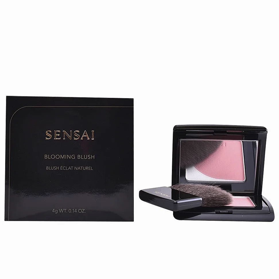 Sensai Blooming Blush Fard Illuminante con Pennello, 02 Blooming Peach, 4 g