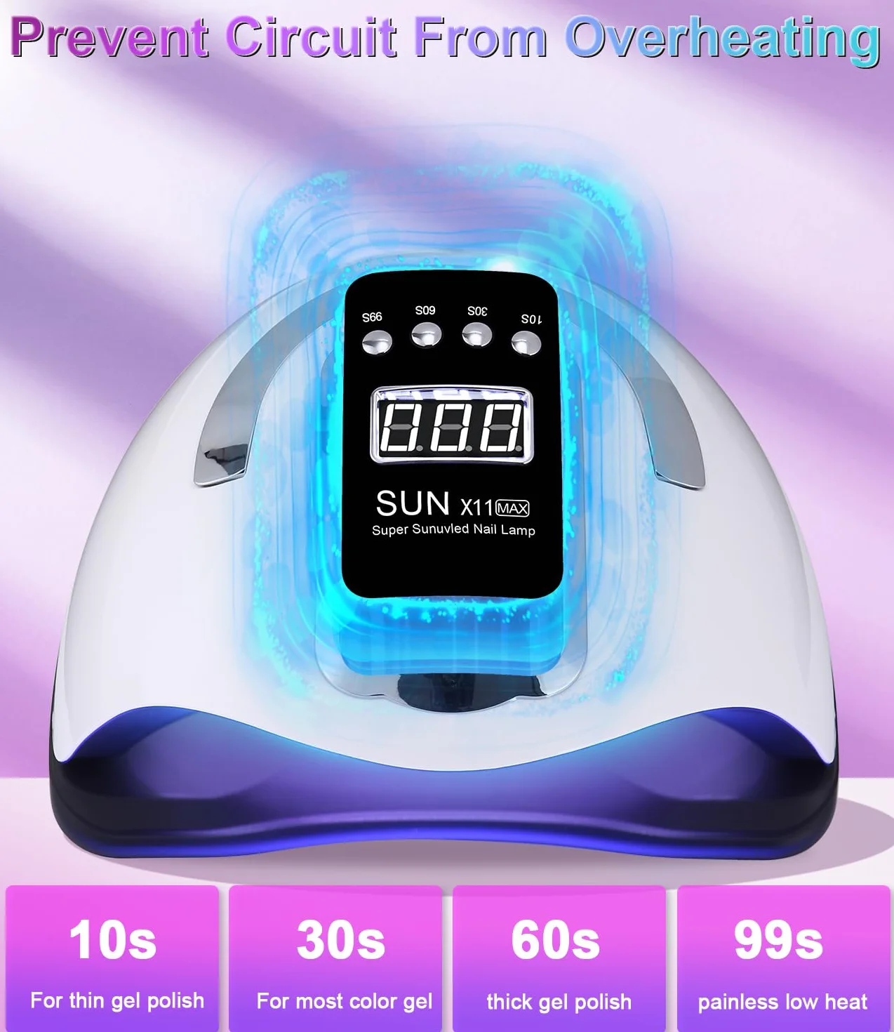 Lampada UV LED Unghie 280W Professionale Semipermanente con Sensore e Schermo 4 Timer