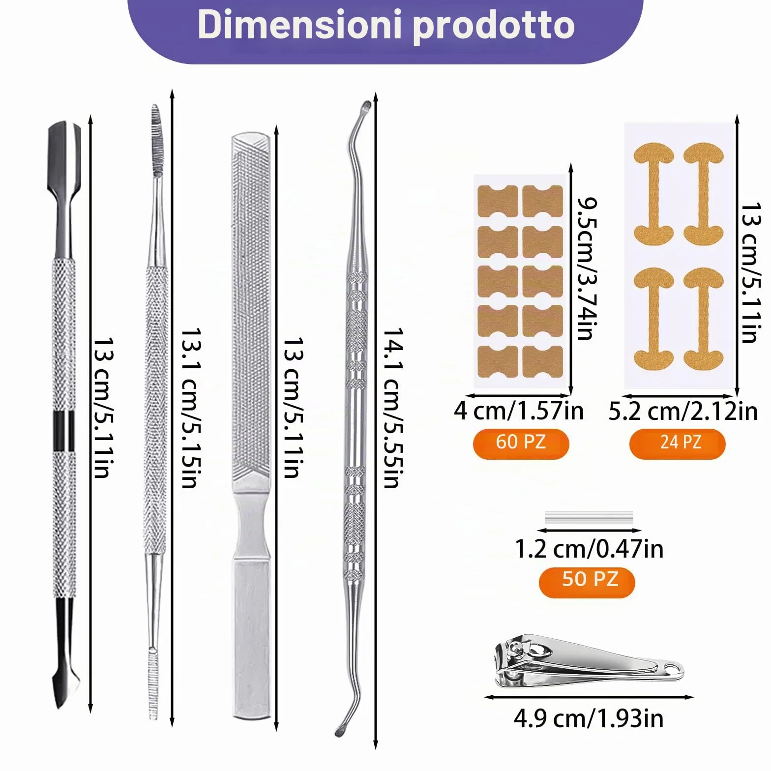 Kit Trattamento Per Unghie Incarnite 139 Pezzi Professionale