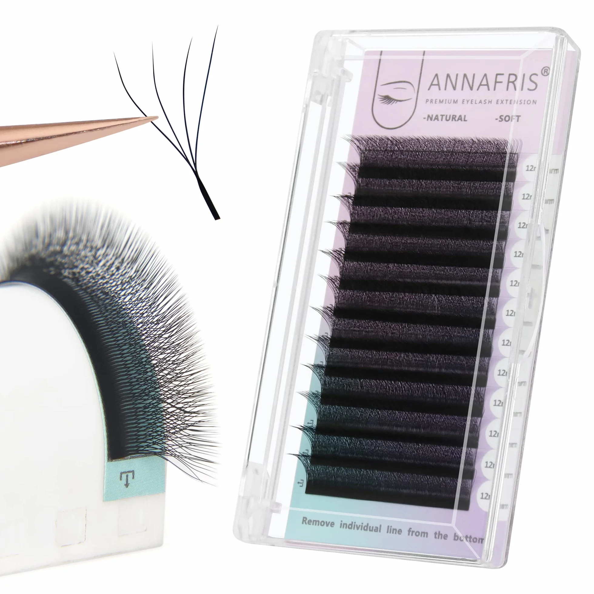 4D Premade Fan Lash Russian Volume Eyelash Extension W 0.07 C Curl 8-15mm