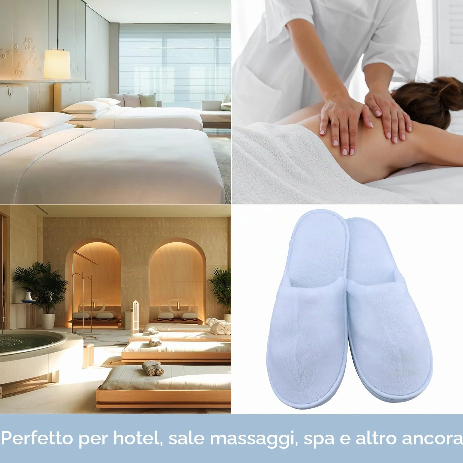 4 Paia Ciabatte Monouso per Hotel e Ospiti in Coral Velvet, Pantofole Punta Chiuse per Casa, Spa, Bagno, Uomini e Donne, Travel Home