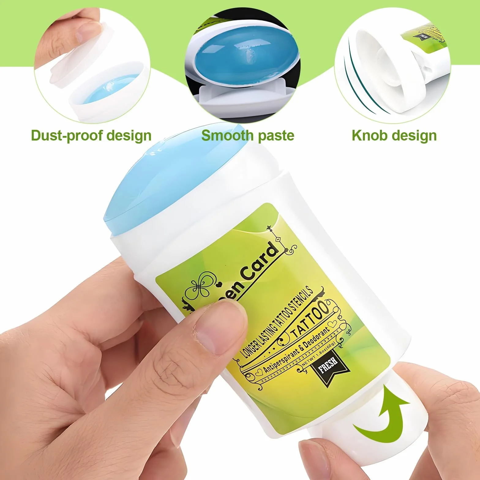 Tattoo Transfer Gel Stencil Gel - TONBAO Crema Gel per Trasferimento Tatuaggi Doppio Pack 2 x 51g per Professionista Formula Veloce Asciugatura Linee Chiare