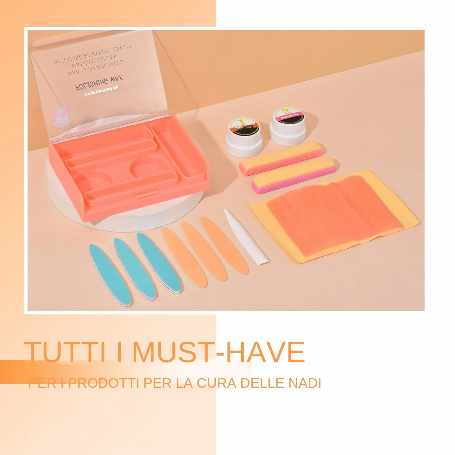 Kit Manicure Giapponese Rinforzante Per Unghie Danneggiate Strumenti Multiuso