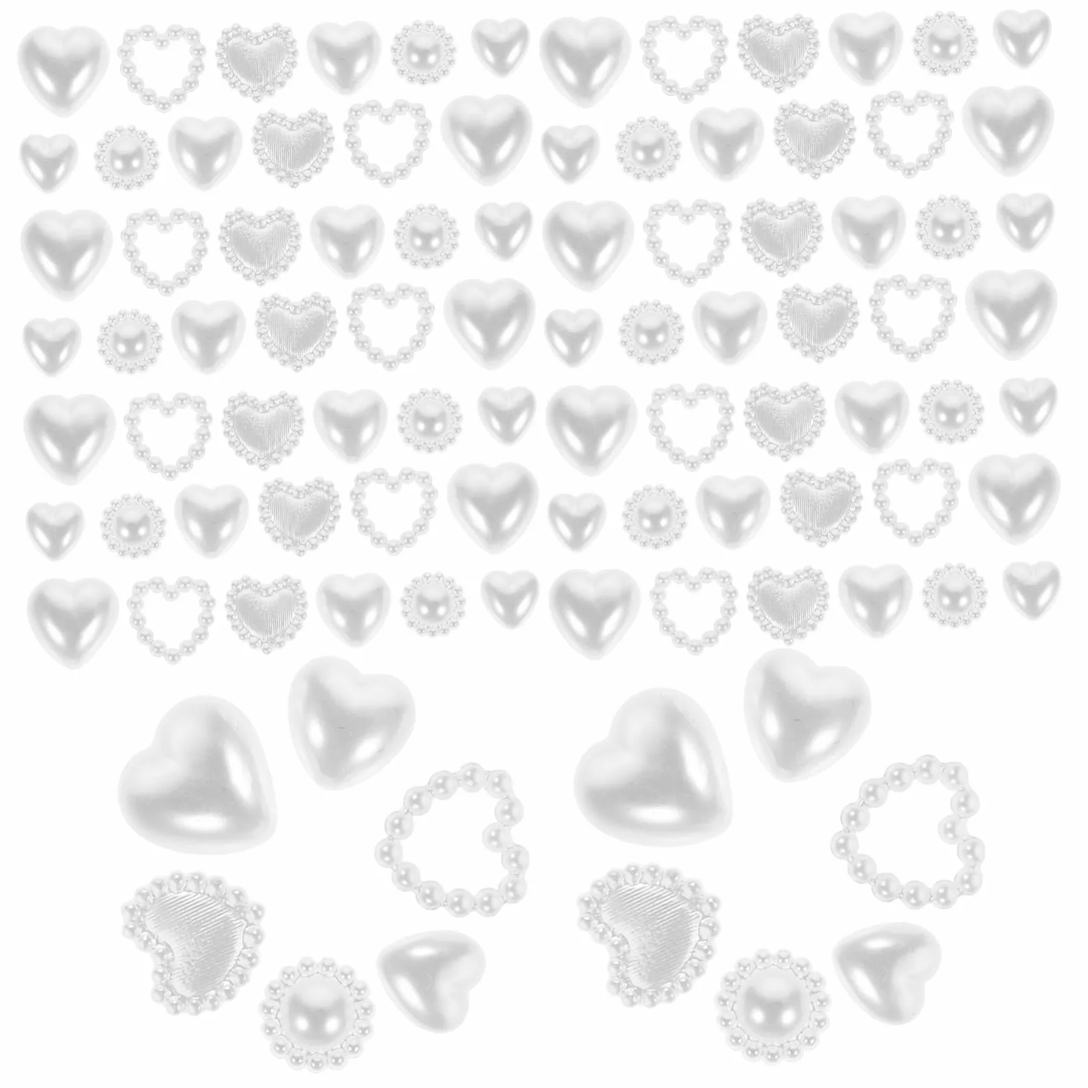 BESTYASH 5 Pezzi Accessori Per Unghie Di Perle Decorazioni Fascino Unghia Mini Ciondolo Arte Ciondoli Per Il Design Delle Unghie Ciondoli Per Unghie Luccicanti Bianca Plastica