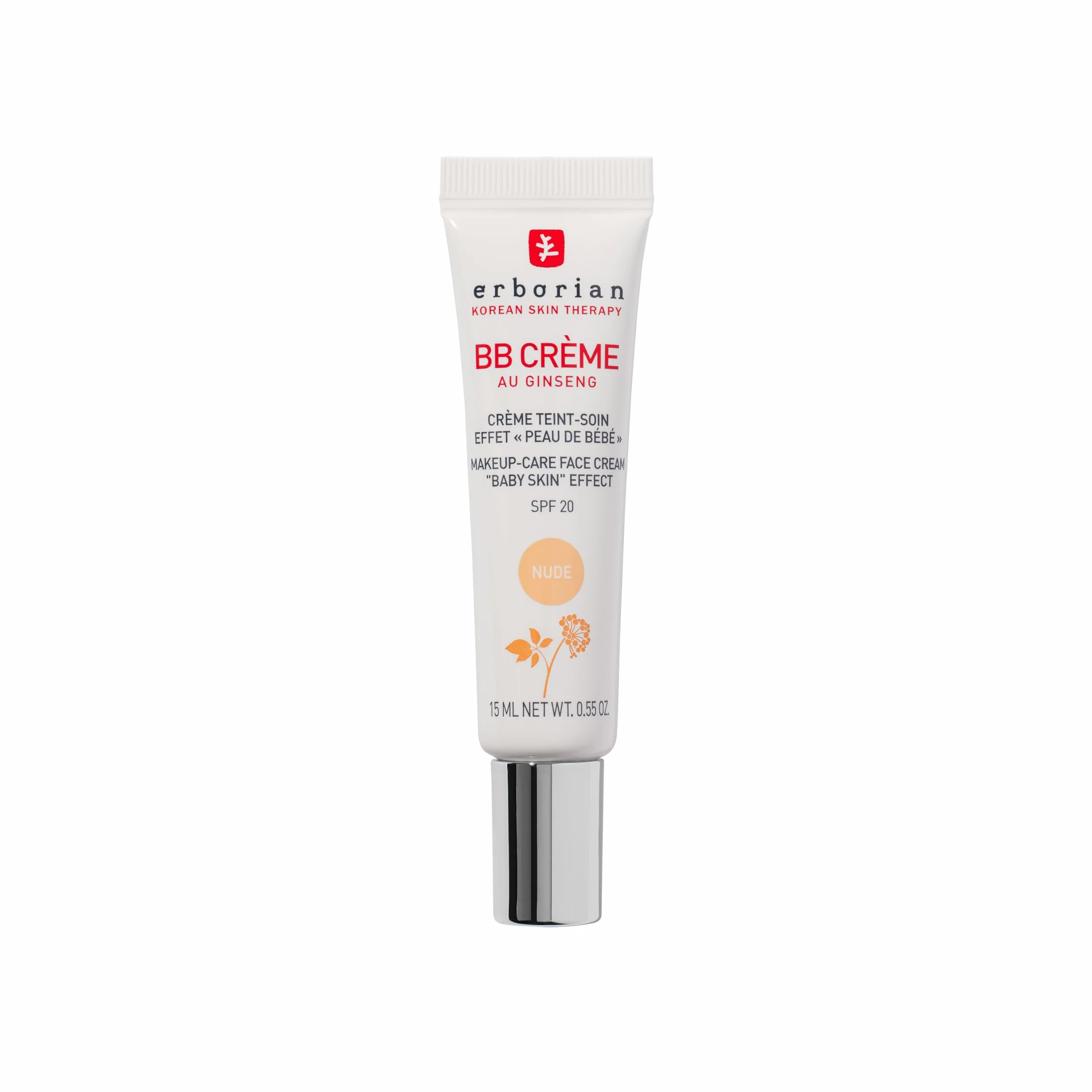 Erborian - BB Crème al Ginseng - Crema Teint Perfecteur 5-in-1 - Trattamento Effetto Pelle di bambino 5-in-1 Trattamento Viso con SPF 20