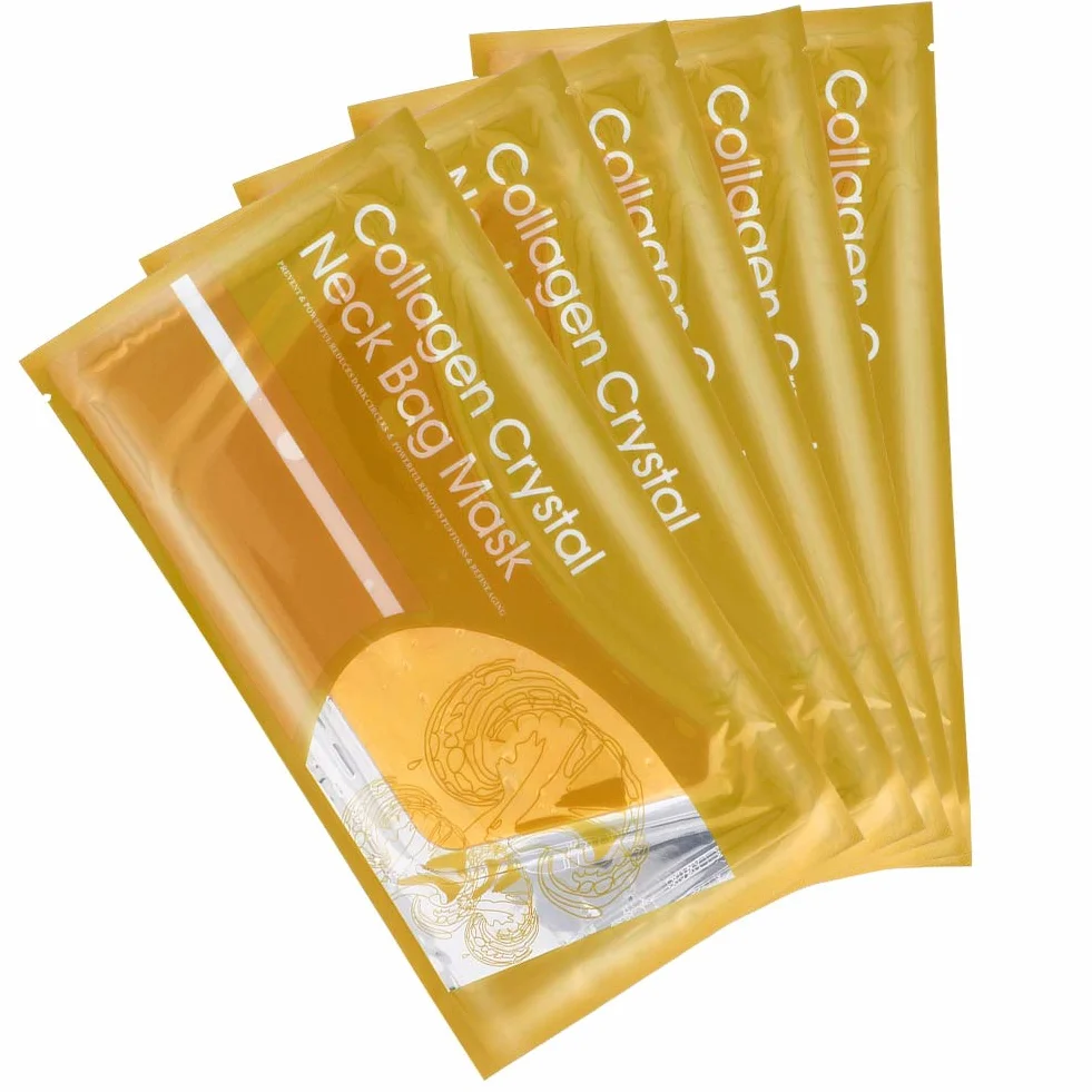 Maschera Collo Al Collagene, 5 Pezzi Maschera Rassodante Collo Al Collagene Anti-rughe Cuscinetti Al Collo Al Collagene Patch Patch per il Sollevamento delle Rughe Lisce Maschere Idratanti Cura(Oro)