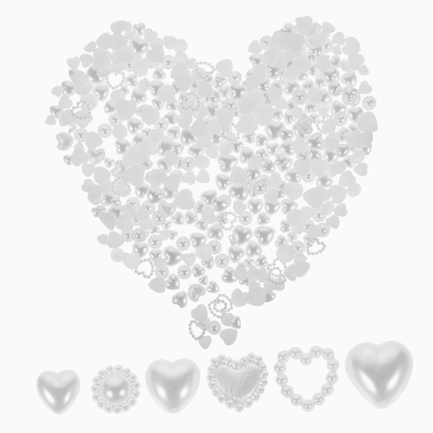 5 Pezzi 1 Accessori Per Unghie Di Perle Arte Unghia Gioielli Per Manicure Ciondoli Per Unghie Da Donna Forniture Per Unghie Bianca Plastica