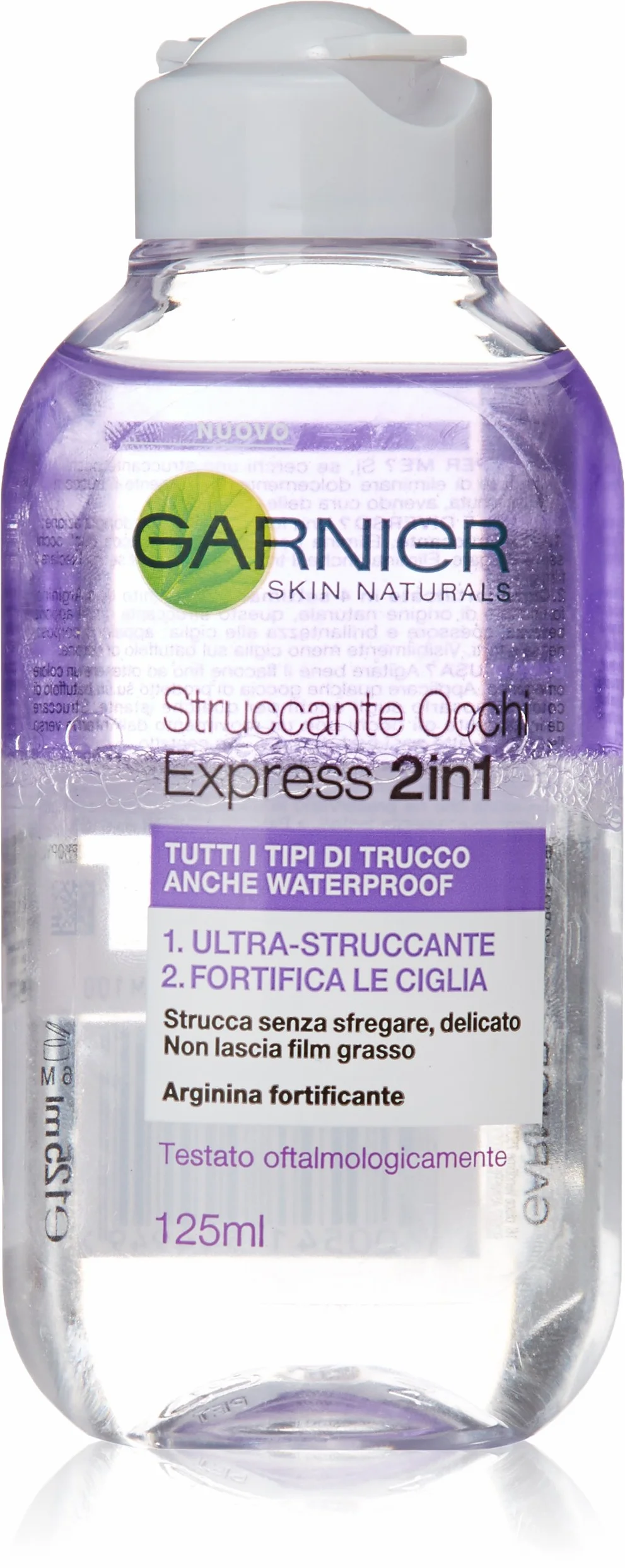 Garnier Struccante Occhi Express 2in1 per Tutti i Tipi di Trucco Anche Waterproof, 125 ml