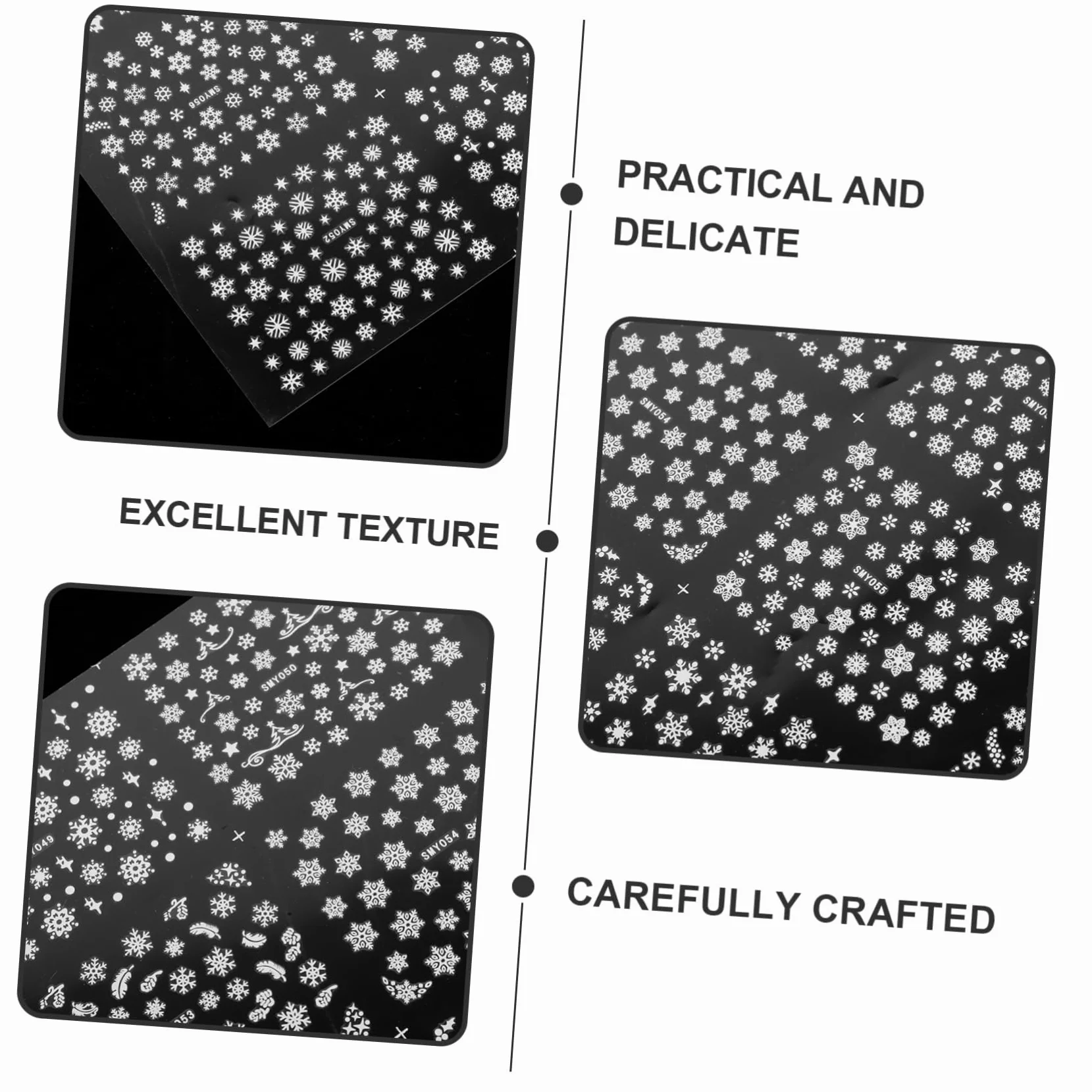 Healeved Adesivi per Unghie 3D Cristalli di Ghiaccio in Resina, Decorazione Unghie Natalizia, 12 Fogli per Nail Art di Natale