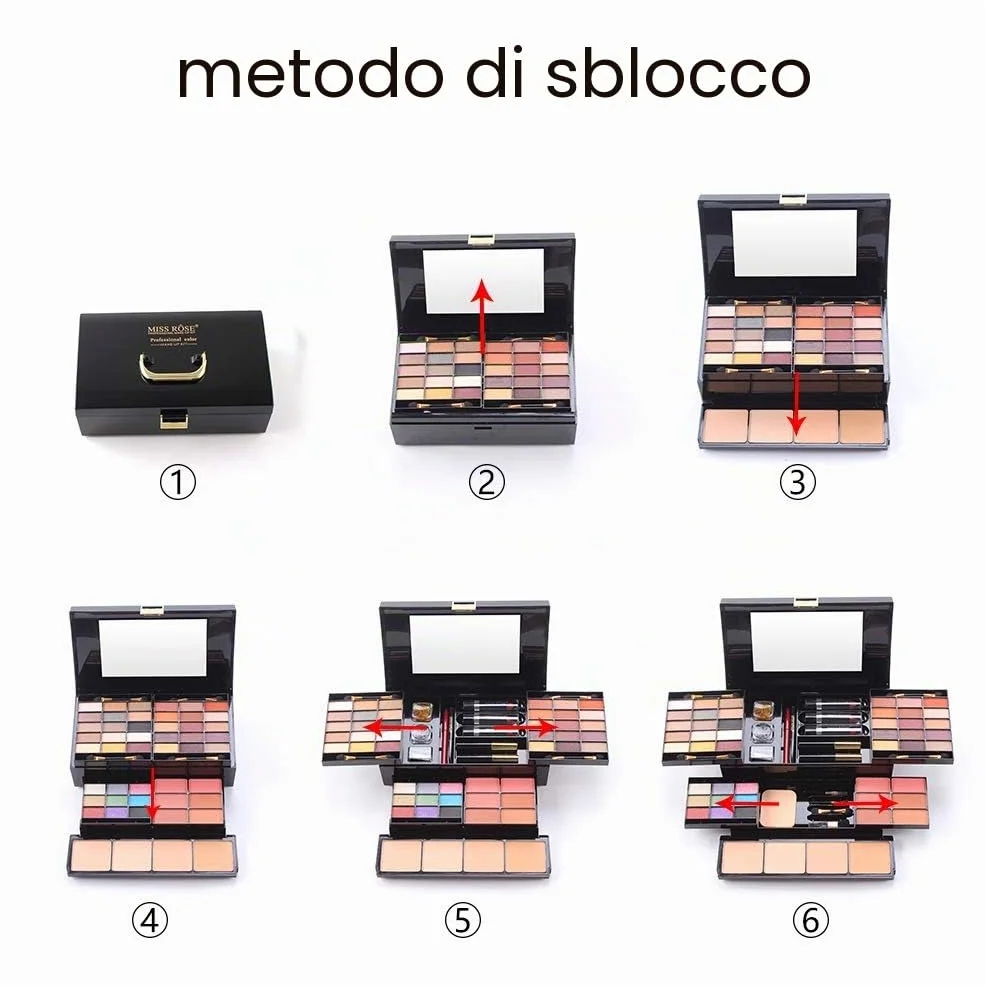 49 Colors Makeup Kit Combination with Eyeshadow Blusher Press Powder and Lip Gloss - Ideal Make Up Cosmetic Set for Professional and Daily Use #1