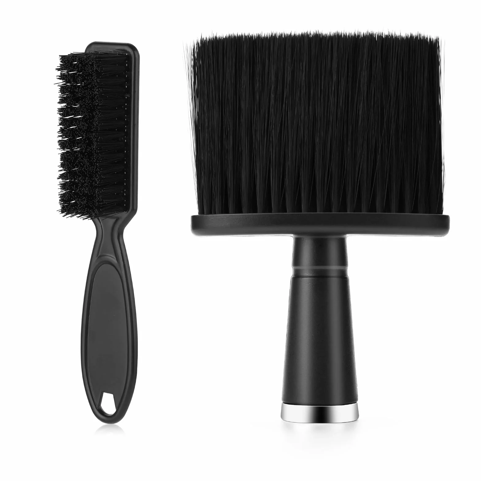 Set di 2 pennelli da barbiere, spazzola per la pulizia del tagliacapelli e spolverino morbido per spazzolare via i capelli intorno alla scollatura e alle orecchie