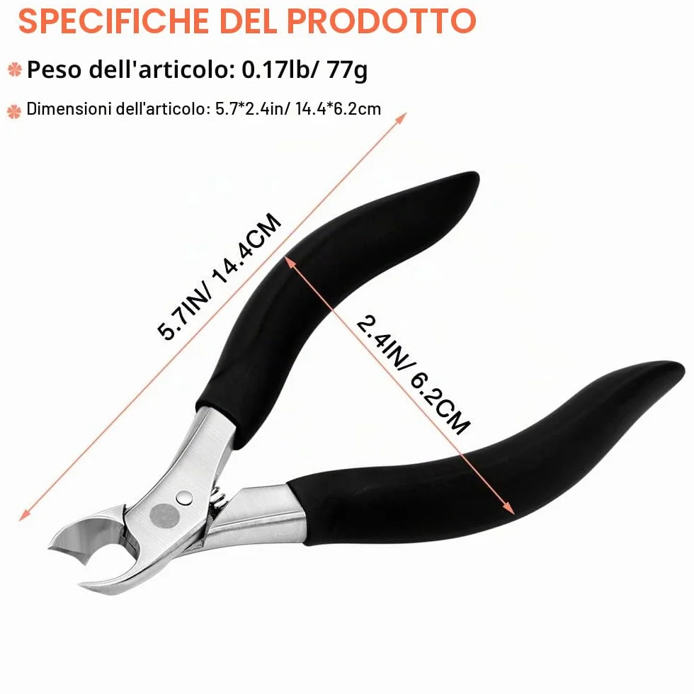 BEZOX Tronchesino Tagliaunghie di Precisione per Piedi Unghie Spesse Incarnite con Custodia
