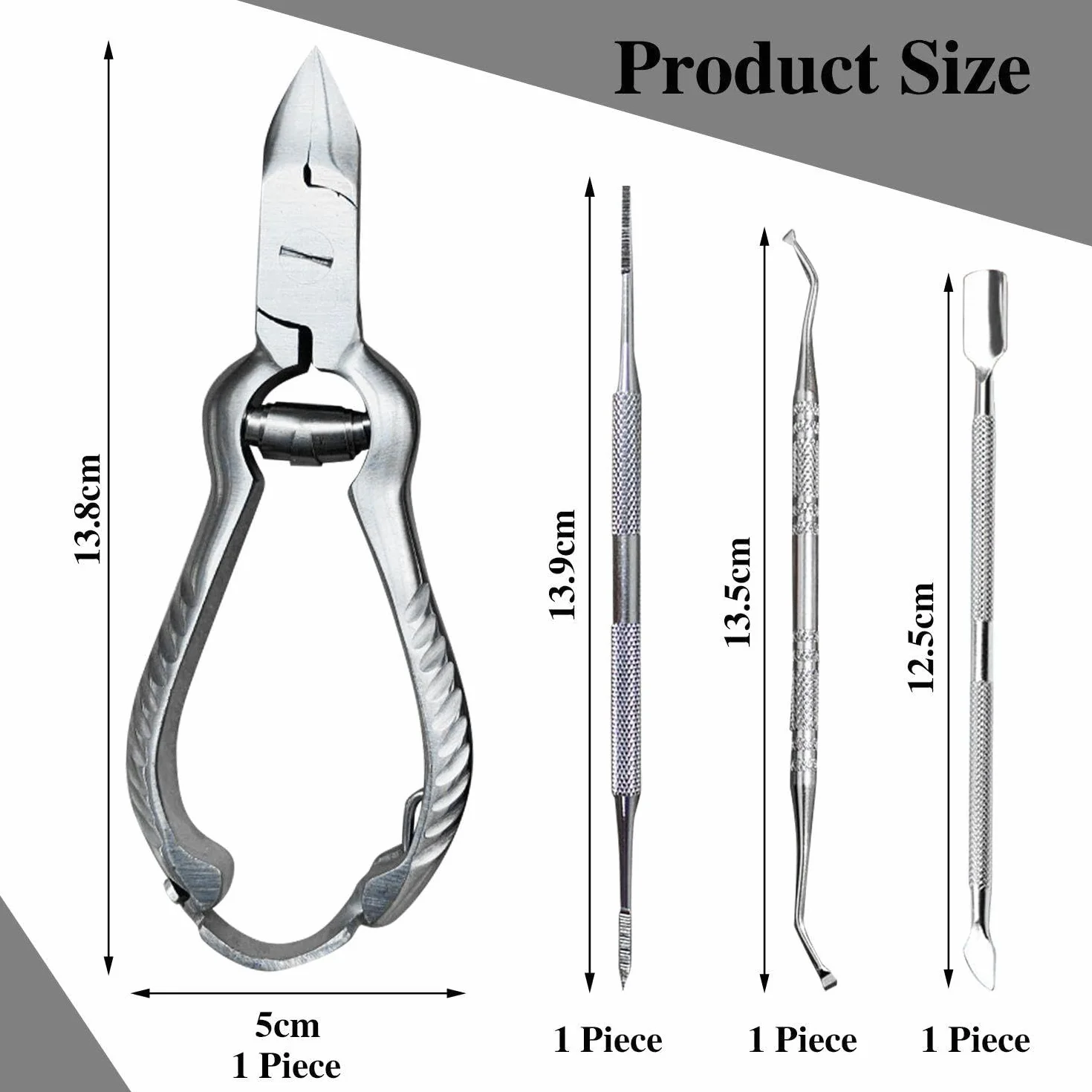1 Pezzo Di Pinze Ad Ago Con Scanalatura Per Unghie, 3 Pezzi Di Tagliaunghie Per Manicure, Tagliaunghie Dei Piedi, Tagliaunghie Per Unghie Spesse, Unghie Incarnite, Strumenti Per Unghie Incarnite