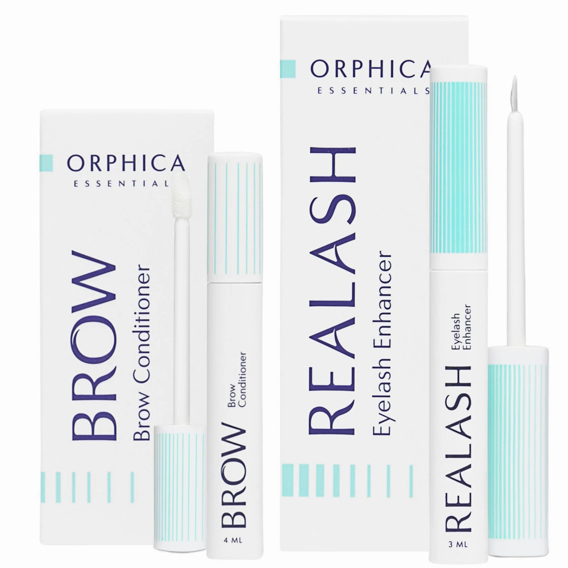 ORPHICA Brow & Realash Set - Siero per ciglia 3 ml + Siero per sopracciglia 4 ml - Crescita Intensiva Lash Serum Booster, Siero Allungante - Conditioner con Peptidi Attivi