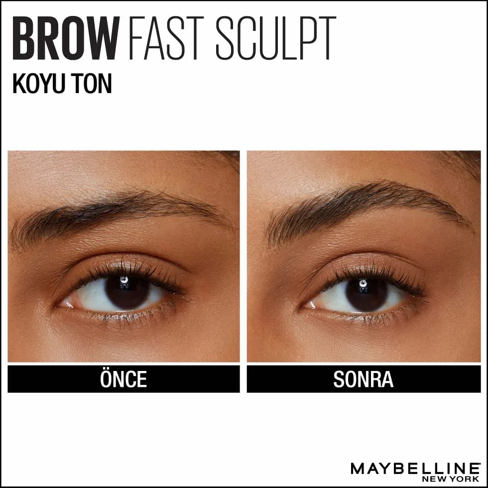 Maybelline New York Gel Mascara Sopracciglia Brow Fast Sculpt, Pettina e Definisce con Precisione, Lunga Tenuta, 06 Marrone Scuro, 2, 8 ml, Confezione da 1