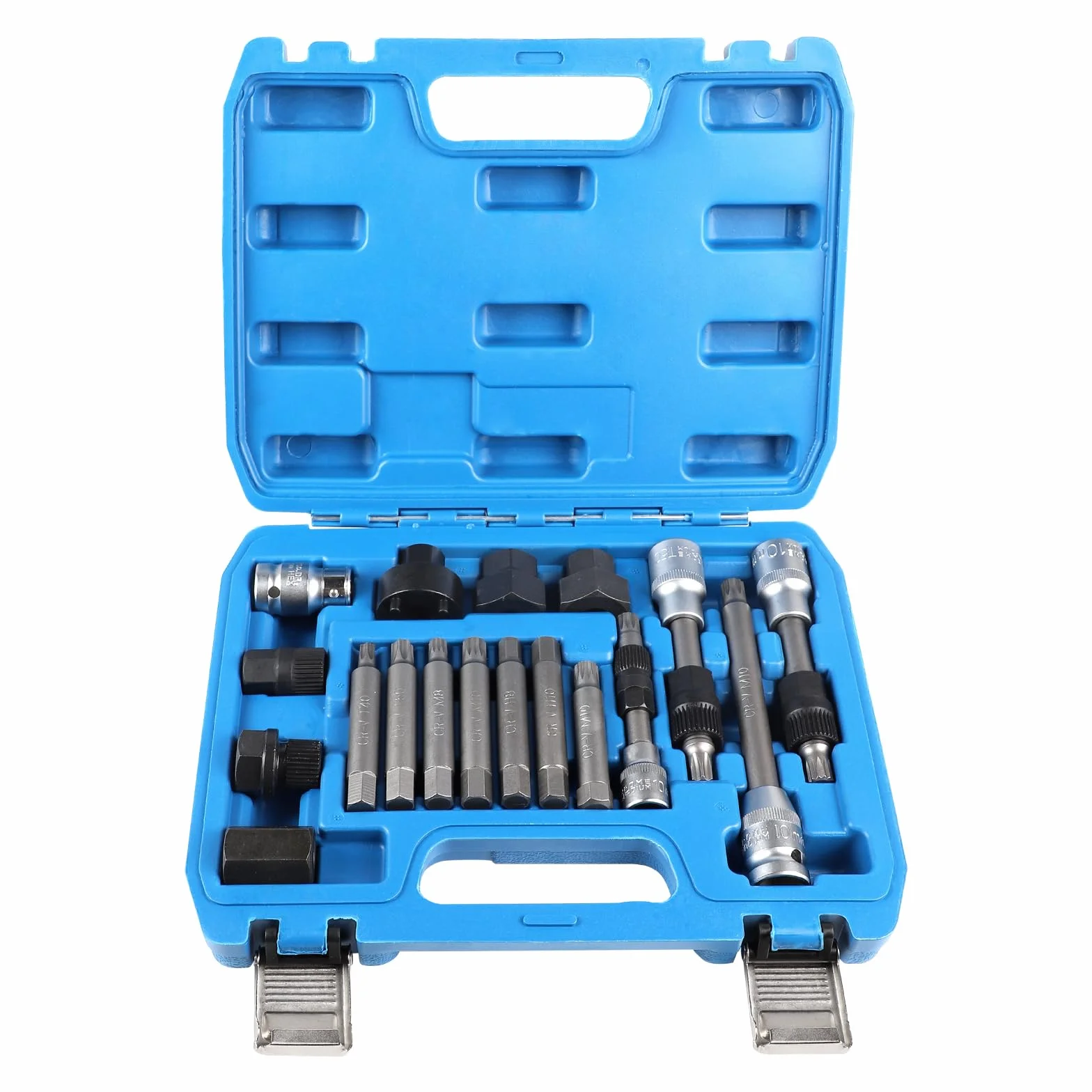 Kit Attrezzi per Alternatore 18 Pezzi, Set Chiavi a Bussola ed Estrattore Puleggia, Compatibile Ford Audi BMW Mercedes Volkswagen