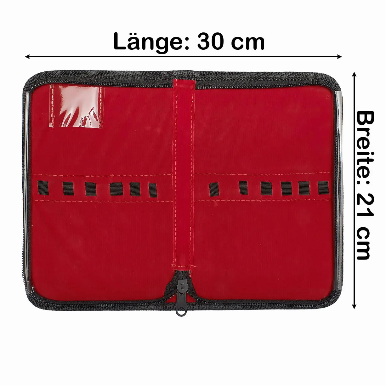 May Astuccio Vuoto per 12 Strumenti da Manicure e Pedicure – Grande Custodia Organizer da Comporre con Cerniera e Interno in Velluto per Cosmetici e Cura delle Unghie