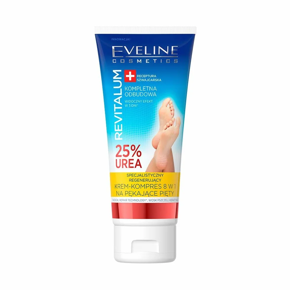 Eveline Cosmetics Revitalum Crema Riparatrice Tallone 8-in-1 25% Urea Trattamento Intensivo per Talloni Screpolati