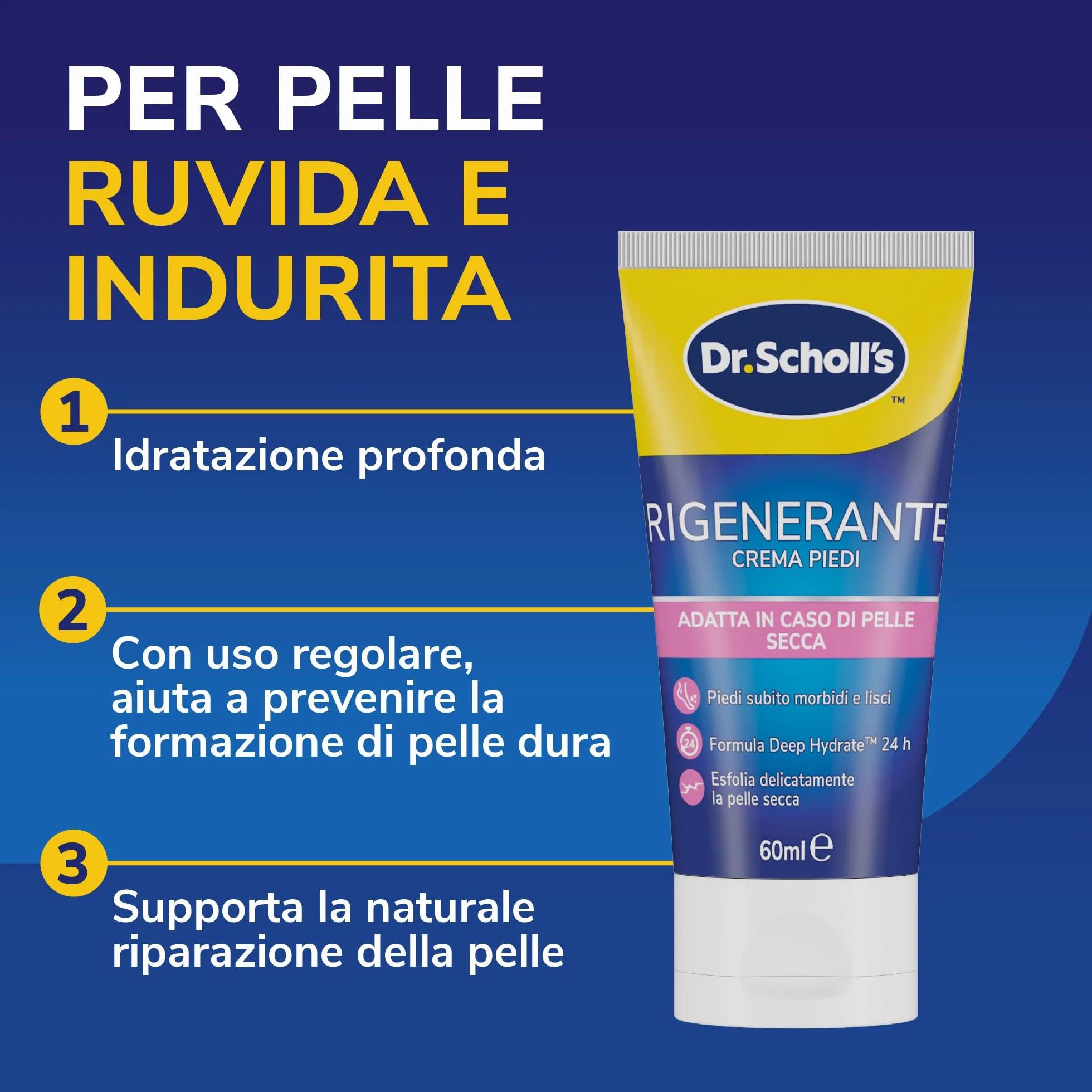Dr. Scholl's Crema Rigenerante Pelle Secca Piedi 60ml