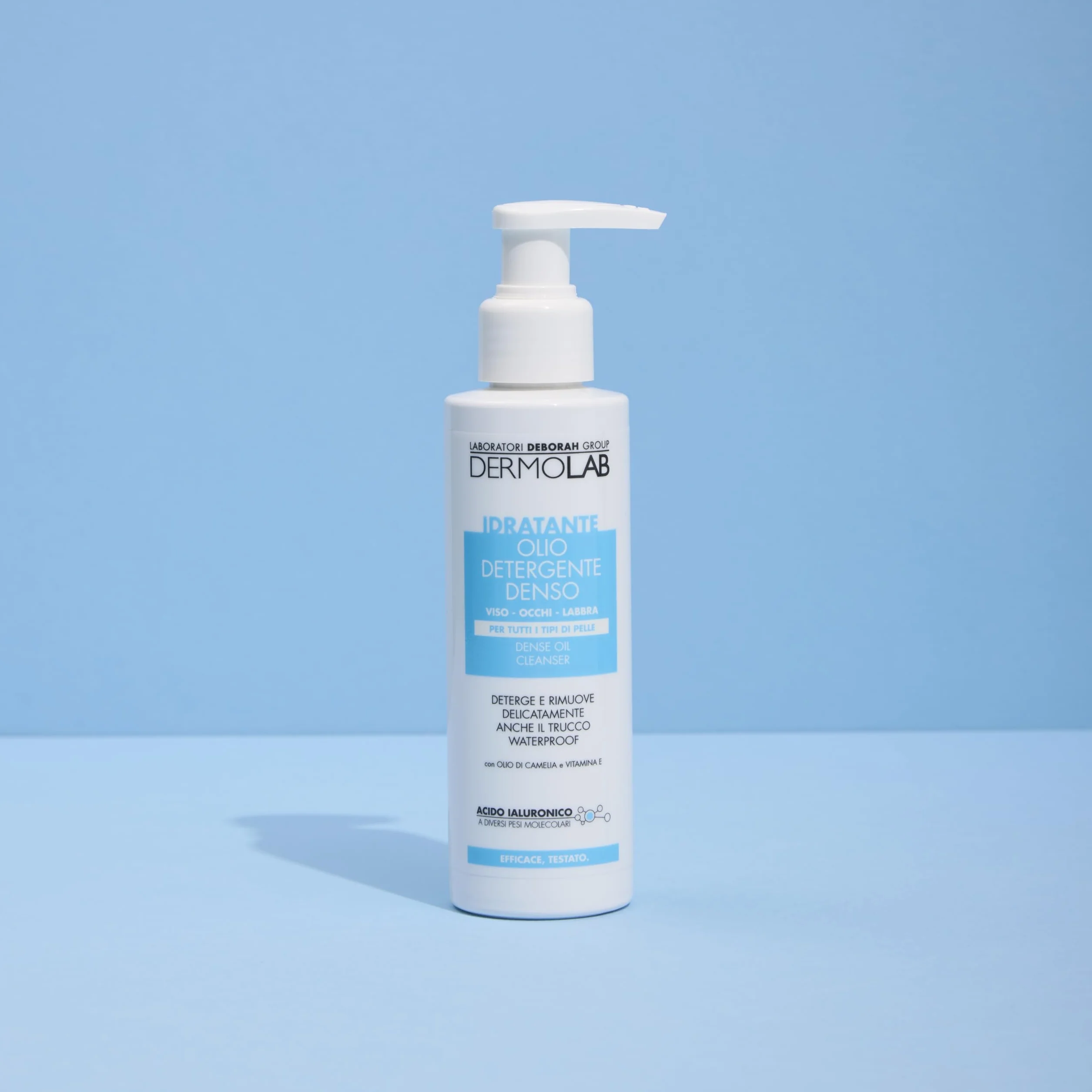 Dermolab Olio Detergente Viso con Acido Ialuronico e Vitamina E, 120ml