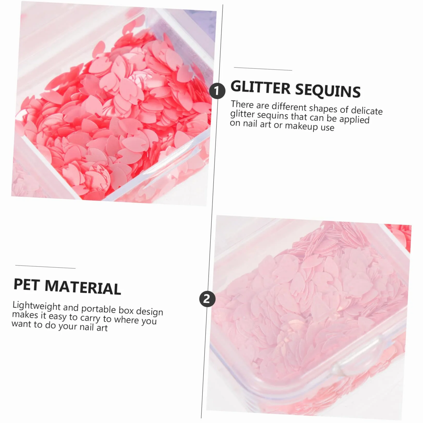 minkissy 4 Set Di Glitter Per Unghie Paillettes - Decorazioni Per Nail Art Per Ragazze Ornamenti Per Manicure Per *4