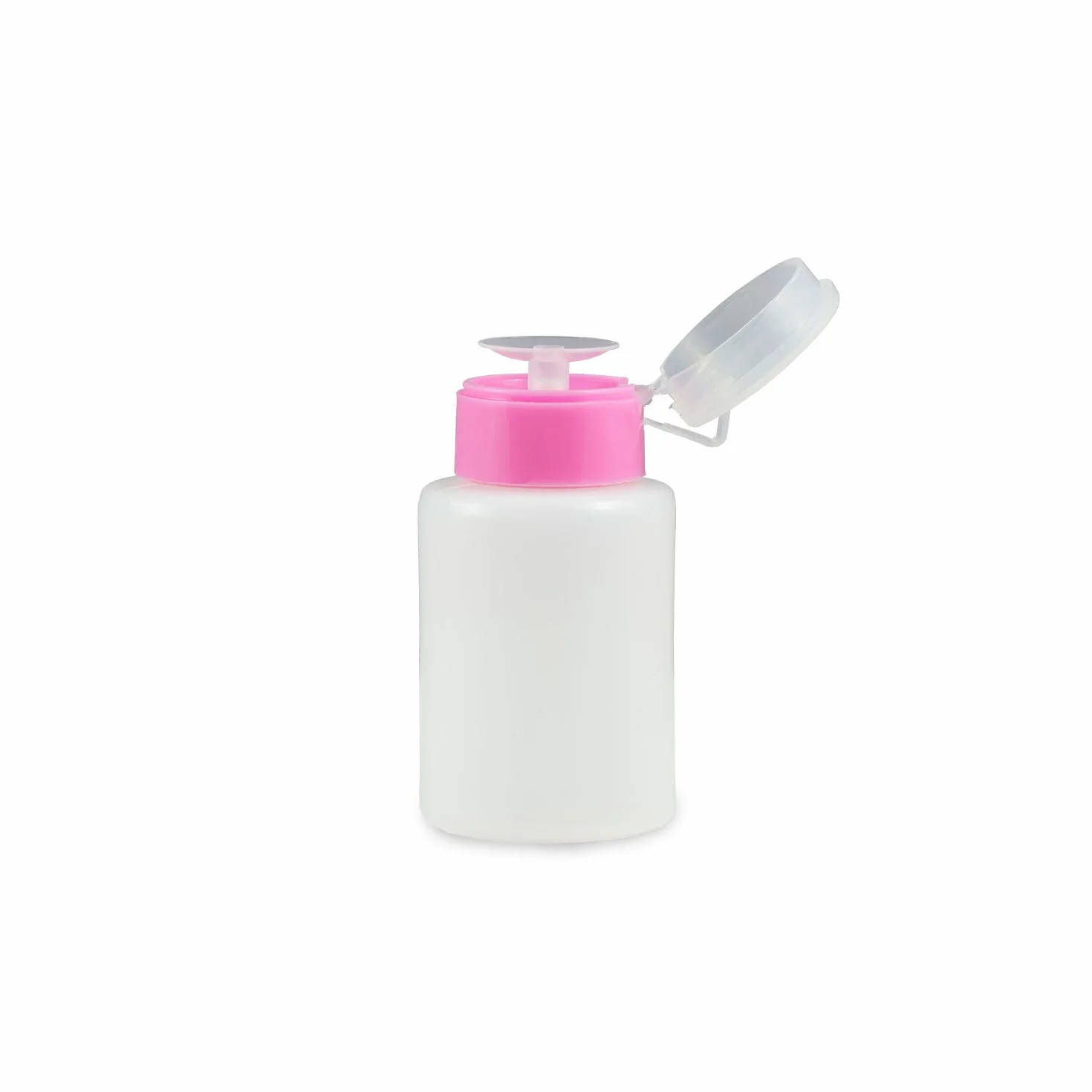 NAILS FACTORY N&BF Flacone per Cosmetici con Dispenser a Pompa Bianco/Rosa Capacità 150 ml