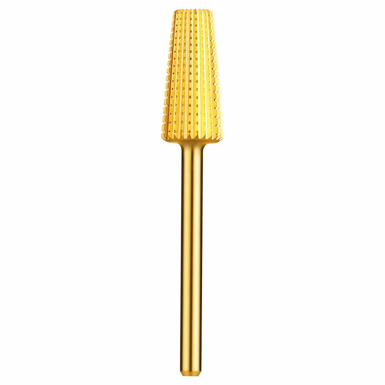 JCMaster Punta per Fresa Carburo di Tungsteno per Rimozione Unghie Acriliche, Gel, Cuticole e Unghie Extra Spesse - Misura Universale per Principianti - Grana Media - Color Oro