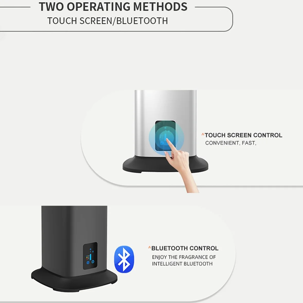 Diffusore Commerciale, Diffusore di aromi, Diffusore di Profumo Bluetooth Smart, Macchina per Diffusione di profumi, può Coprire 3000M³, Diffusori di Oli Essenziali da Pavimento- Black