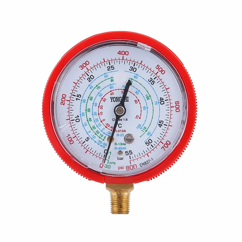 Kit Manometro per Condizionatore d'Aria, Manometri Alta e Bassa Pressione per Refrigeranti R410A R134A R22