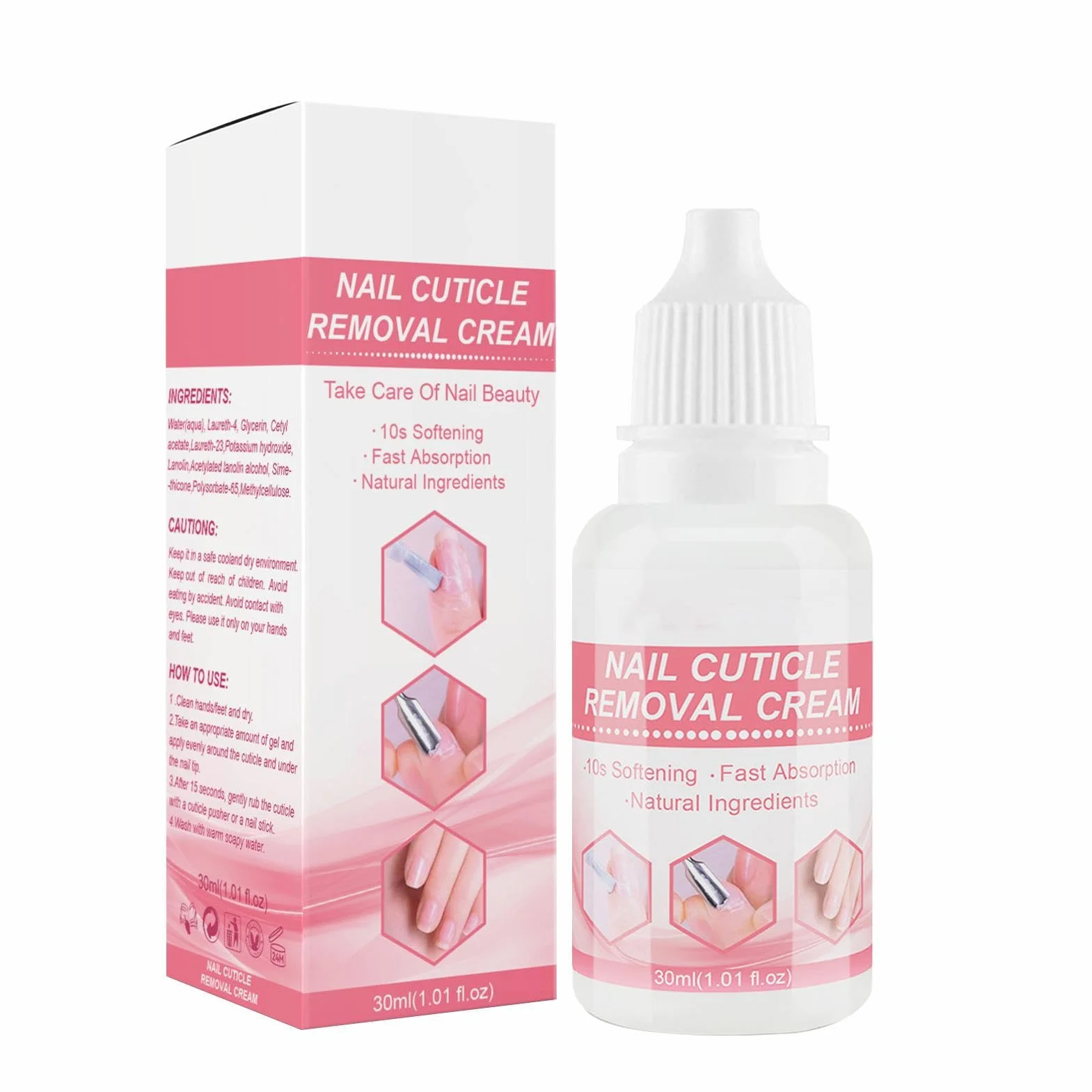 Crema per la rimozione delle cuticole | Kit per la rimozione delle cuticole | Crema rimuovi cuticole emolliente e delicata da 30 ml, ad assorbimento rapido e istantaneo, per mantenere le Skuda