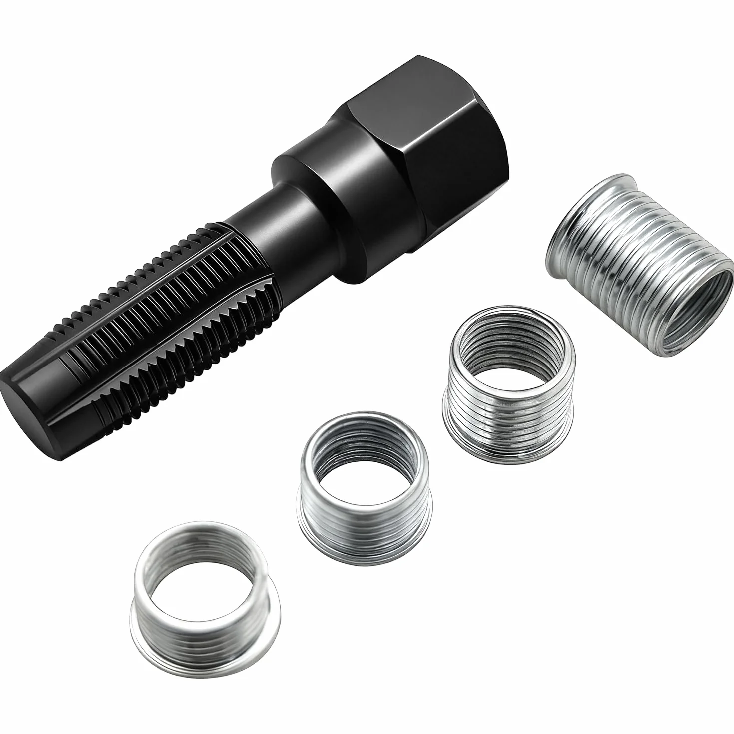 ZKTOOL M14 x 1.25 Kit Riparazione Filetti Helicoil Candele, Strumento Rethread Testa Cilindro 14mm