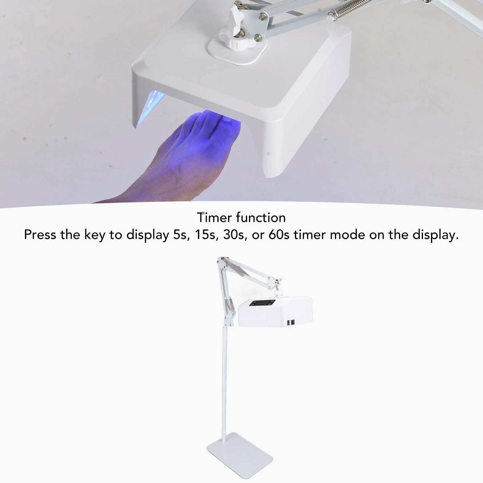 Bewinner Lampada UV per Unghie - Asciugatura Rapida, Luce UV a Polimerizzazione Rapida da 48 W per Unghie in Gel, Lampada UV Professionale per Unghie con Timer, Lampada UV LED per (Spina