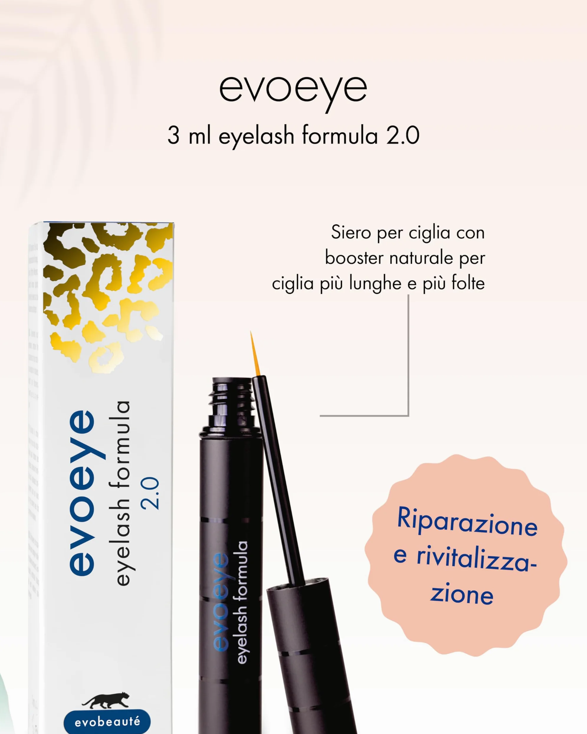 evoeye eyelash formula 2.0 - Siero Ciglia, booster per ciglia - 3ml