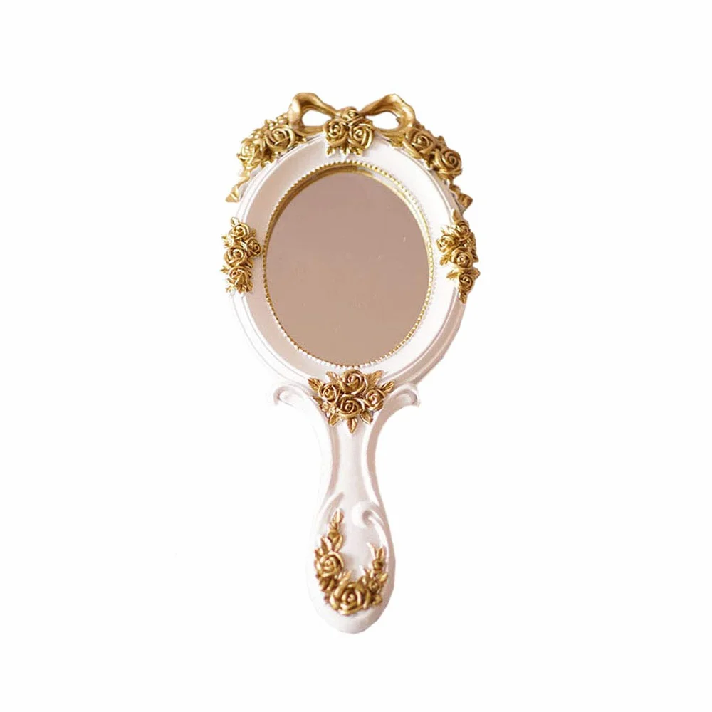 Specchio da mano vintage oro rosa compatto da viaggio regalo