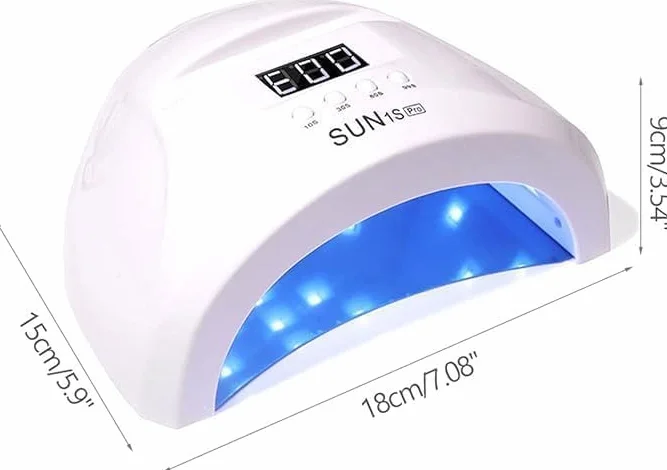 SQUADO Lampada UV LED Per Smalto 48W 4 Impostazioni Timer Sensore Automatico Con Supporto Per Telefono