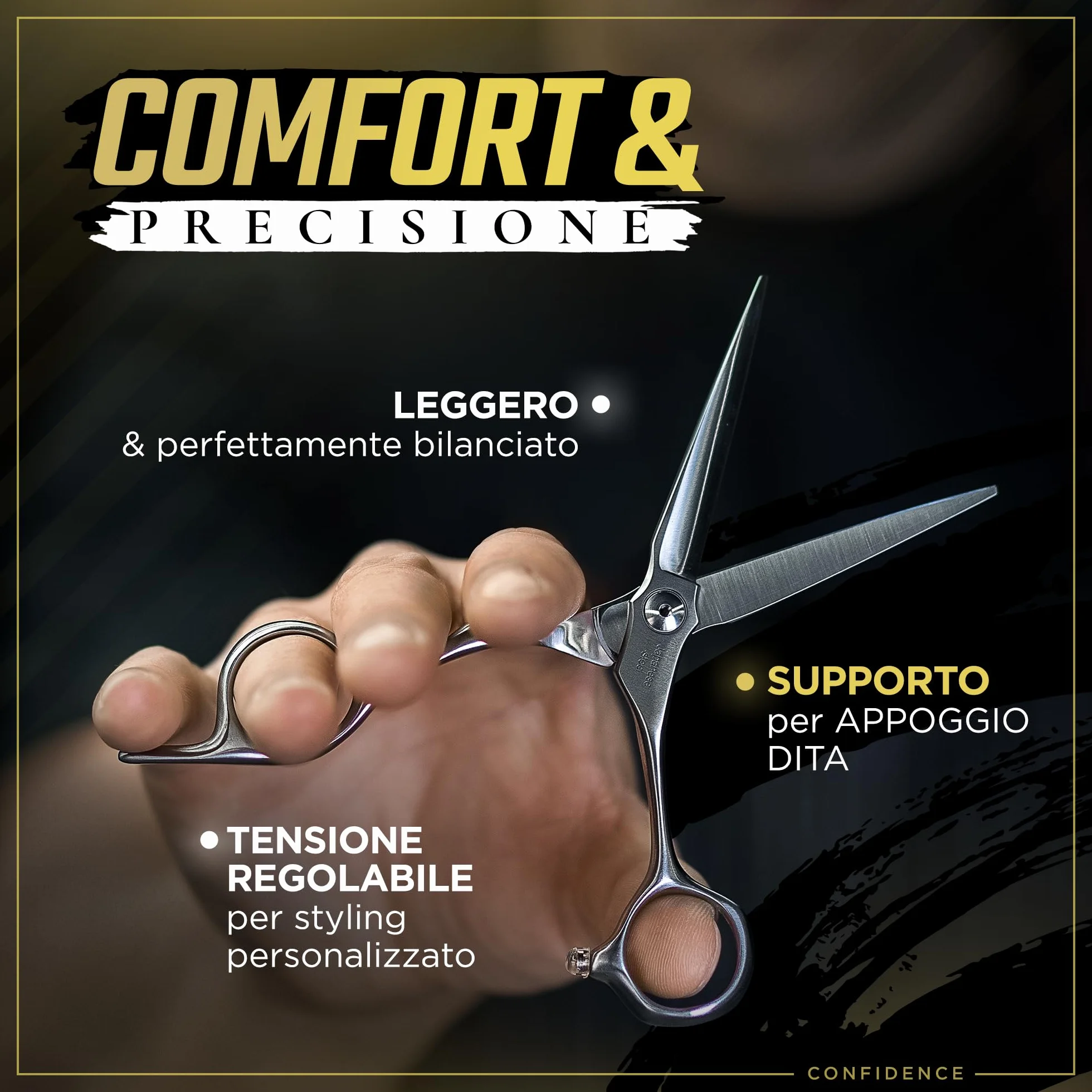 Fagaci Forbici Parrucchiere Professionali 5.5" Acciaio Giapponese per Tagli Ultraprecisi, Forbici Capelli Professionali Barbiere Lame Affilate Come Rasoi, Durata Estrema