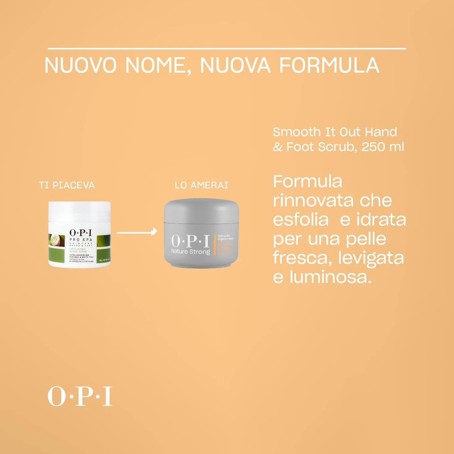 OPI Nature Strong Trattamenti per Piedi– Spray per Calli e Talloni screpolati, Scrub Esfoliante e Pediluvio Ammorbidente per pelle idratata e morbida – Formato 250ml