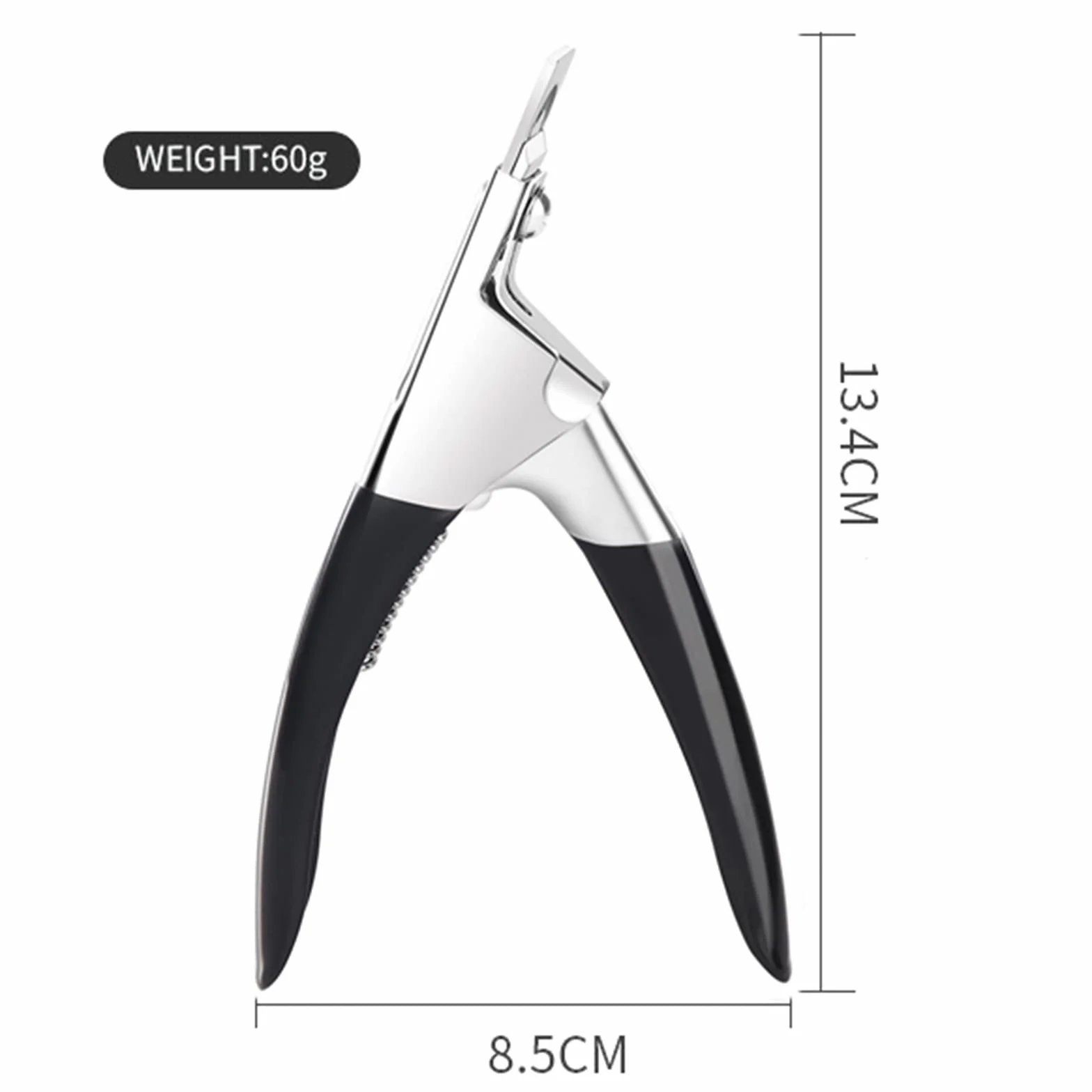 Professionale Tagliaunghie per Unghie Finte Acriliche e Gel, Tronchese Nero