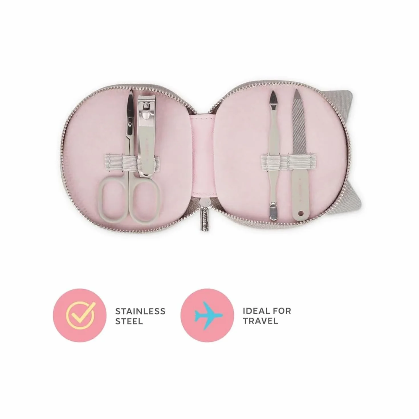 Legami Kit Manicure But First Nails! Forbicine Tagliaunghie Lima Spingicuticole Set Tascabile Portatile