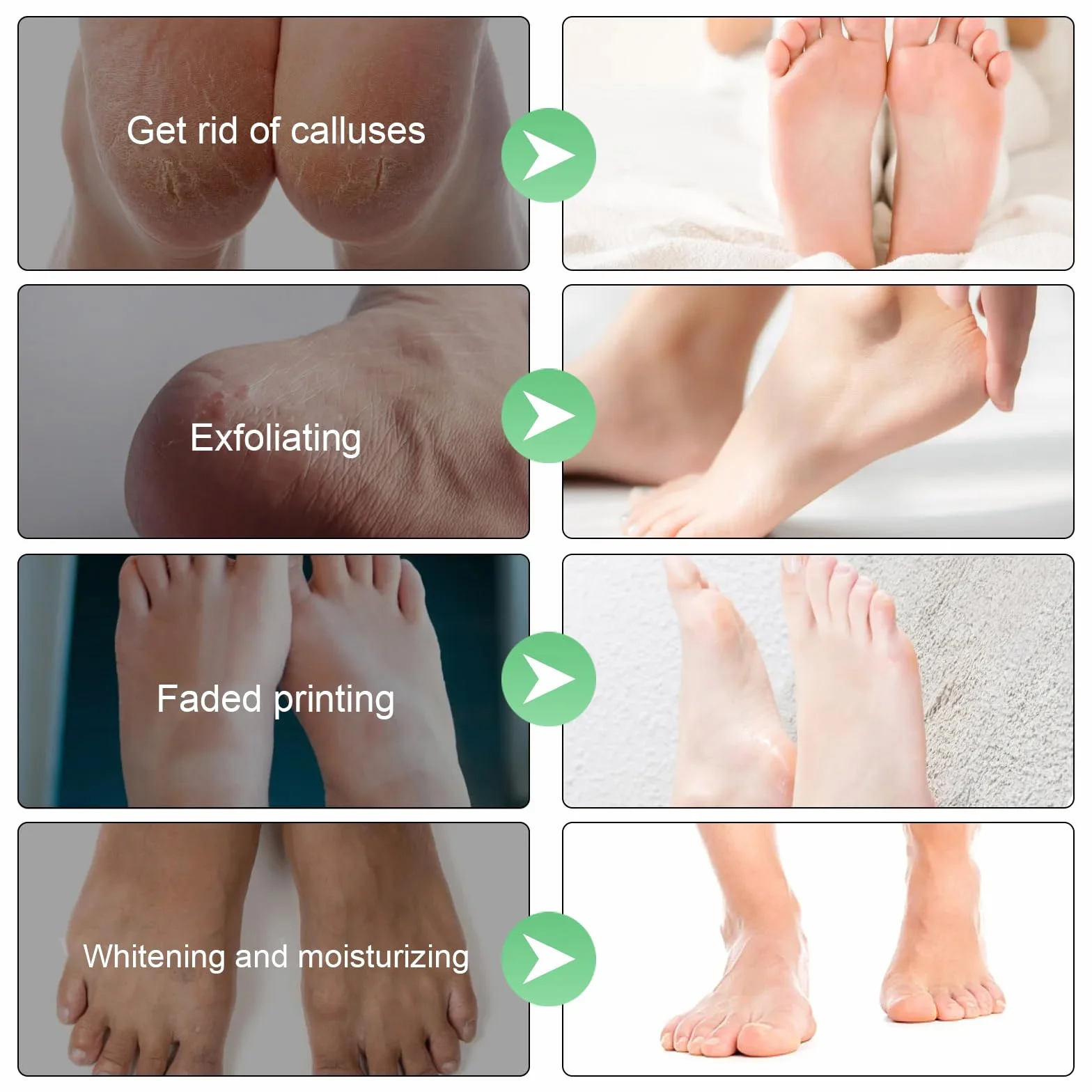 2 Paia Maschera Piedi Esfoliante, Maschera Piedi Idratante, Maschera Esfoliante Piedi, Rimozione di Calli e Pelle Morta Piedi, Scrub Piedi per Piedi Lisci e Morbidi (Aloe Vera)