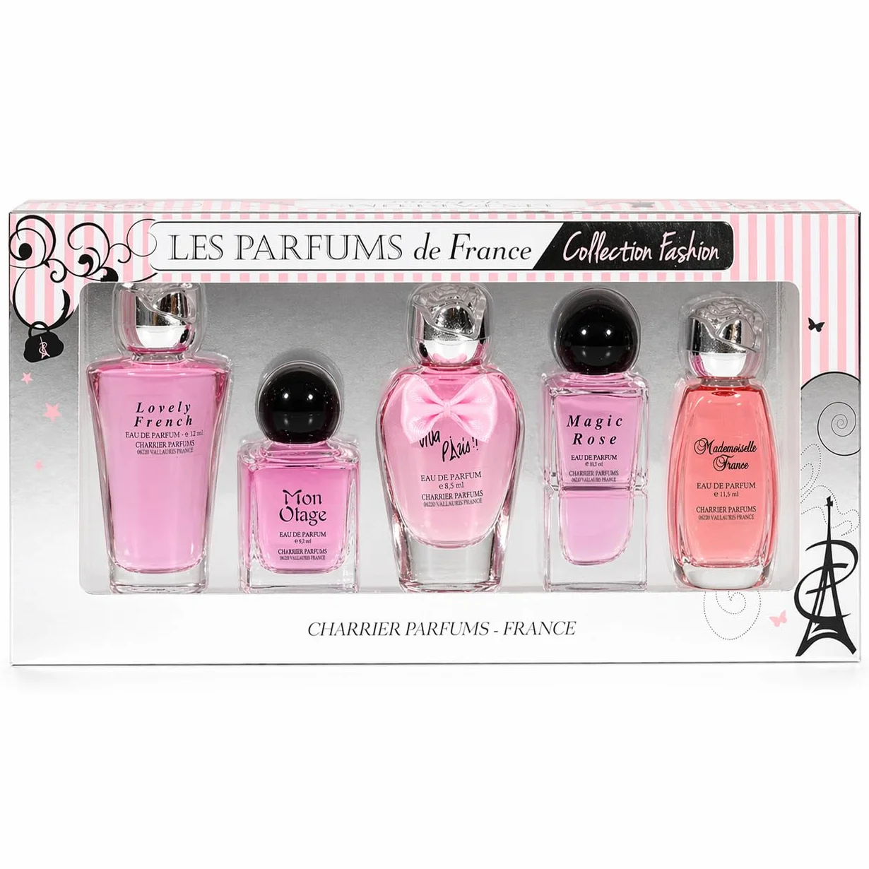 Charrier Parfums "collezione Fashion" Cofanetto di 5 Eau de Parfum in miniatura, 49,7 ml