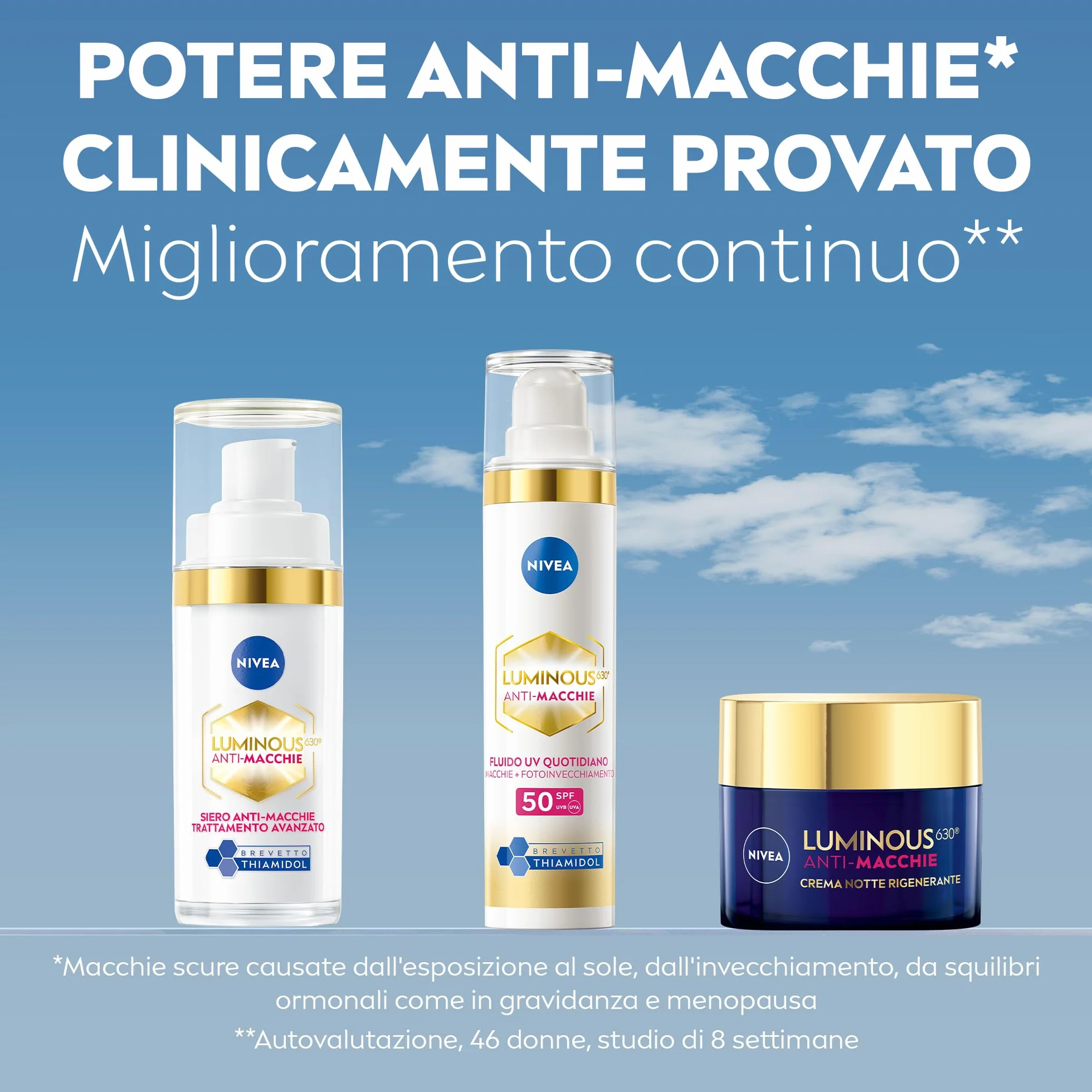 NIVEA Luminous630 Anti-Macchie Crema Mani Trattamento Avanzato SPF 15, 50 ml, Crema mani antiage e antimacchie, con Acido Ialuronico e Thiamidol brevettato, per mani secche e screpolate
