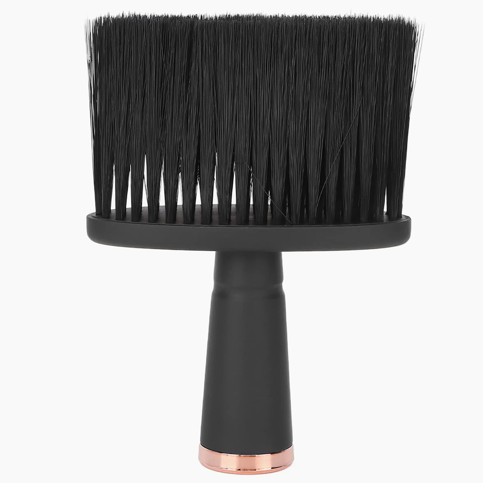 Brrnoo Spazzola per Capelli Barba Triturata in Nylon con Manico Nero Satinato a Setole Ordinate per Uso Domestico Barbiere
