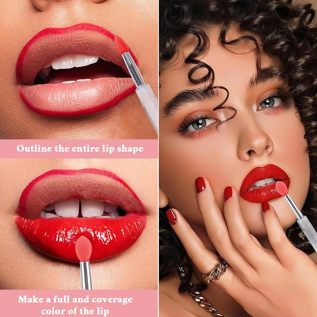 6pc Pennelli Morbidi per Labbra, Applicatori in Silicone, per labbra applicatori, per labbra per la cura delle labbra, Ideali per Rossetto e Cosmetici, Bacchette Riutilizzabili per Makeup Labbra