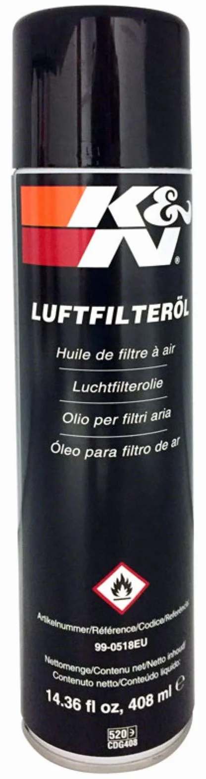 K&N 99-0518EU Olio Filtro dell'Aria 408 ml Aerosol Spray