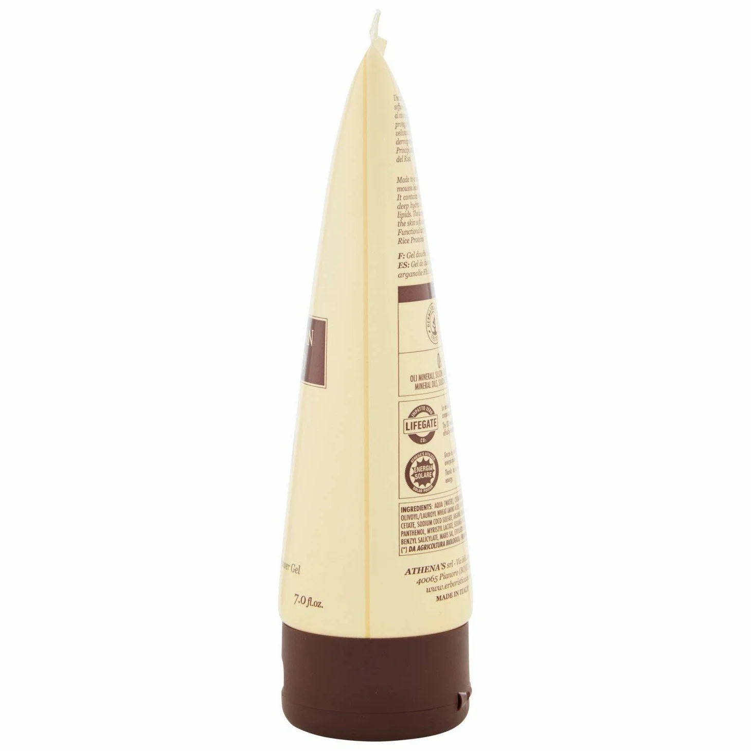 L'Erboristica Athena's - Mousse Doccia all'Olio di Argan Biologico e Acido Ialuronico - Vellutante - 200 ml (Confezione da 4)