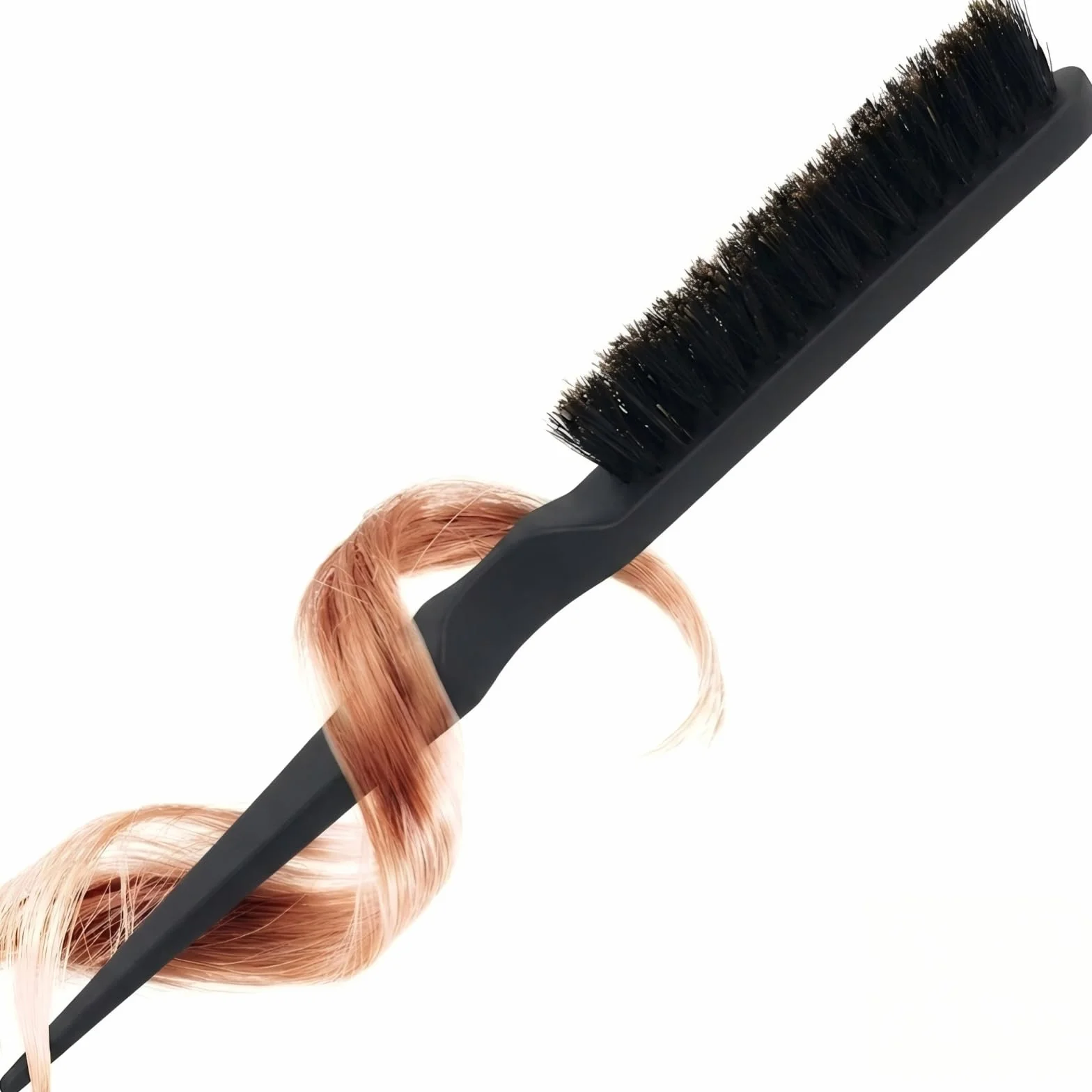 Spazzola per Slip Back Capelli Nera, Pettinatura a Pettine in Plastica Lunga e Corta per Parrucchieri