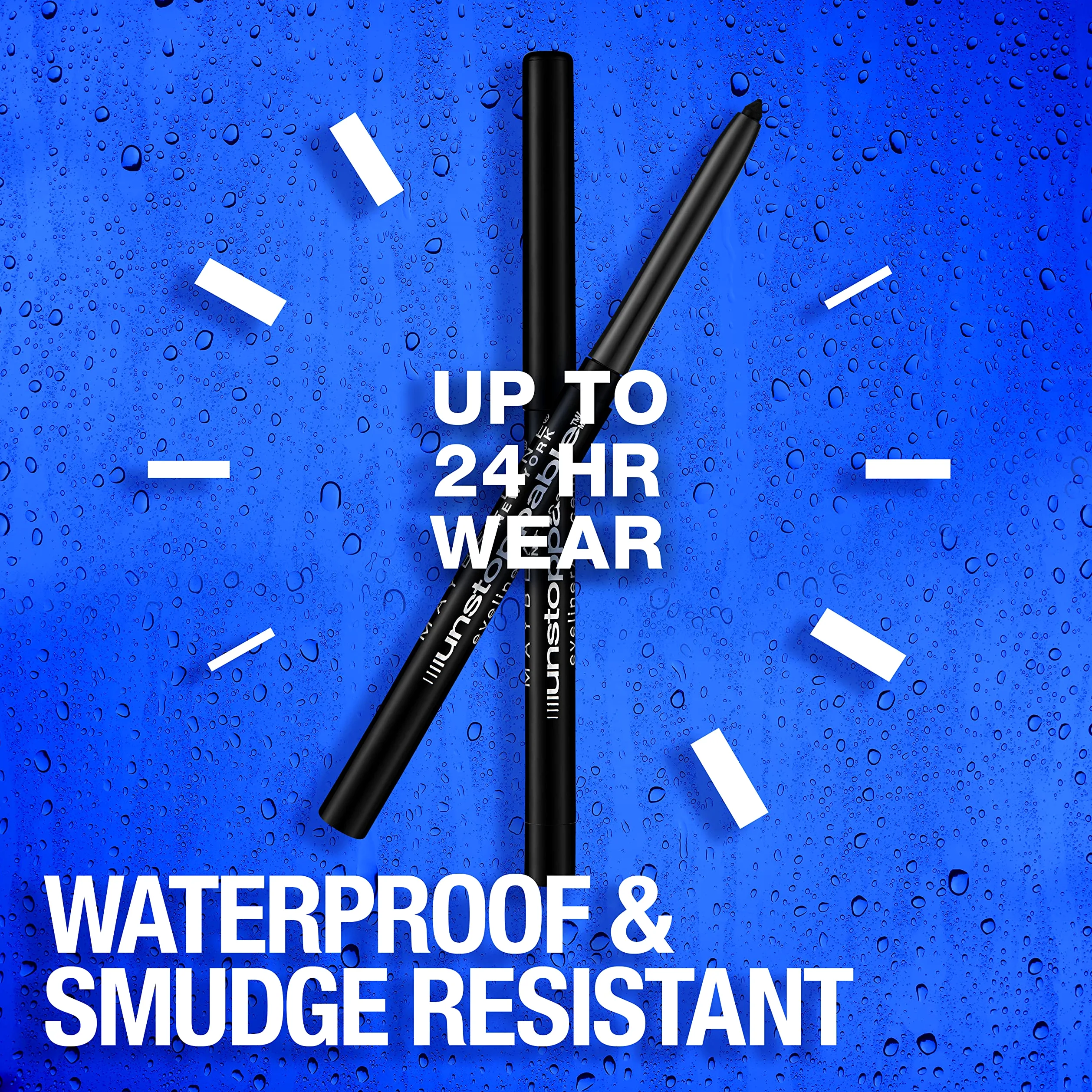 Maybelline Unstoppable Eyeliner, Onyx, 2 COUNT